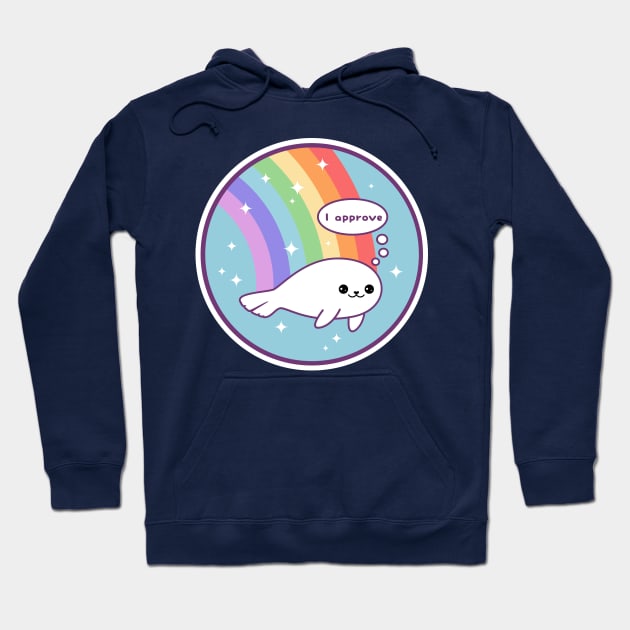 Rainbow Seal of Approval Hoodie by sugarhai